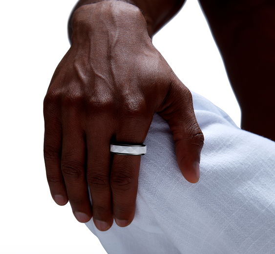 White ring — close-up
